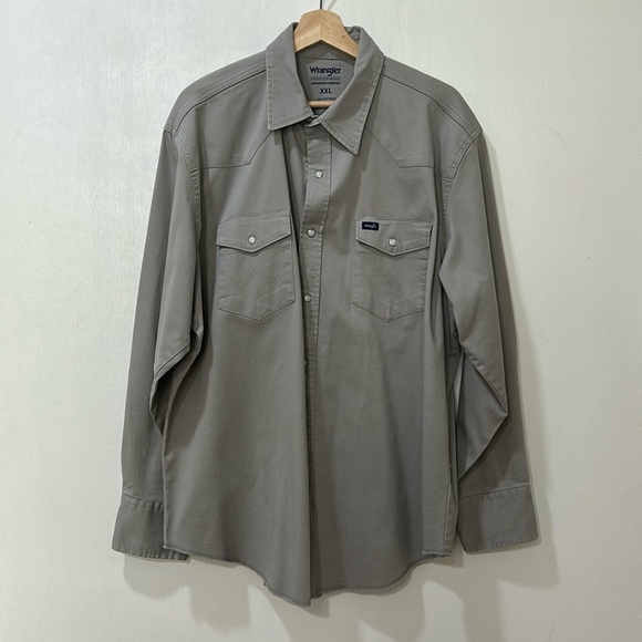 Wrangler Other - WANGLER MENS BUTTON DOWN SHIRT WORKWEAR GREY Sz XXL